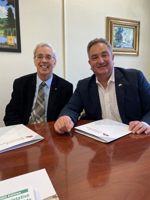 L-R: Assemblyman Andrew W. Goodell, R-150; and Sen. George Borrello.
